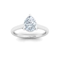 thumbnail image 1 of Oryn Jewel 1.6 Ct Pear Cut Diamond Engagement Ring - Lab-Created Simulated Stone - 14K White Gold Over Design - Beautifully Crafted Solitaire Ring - Memorable Gift for Her - Sophisticated Jewelry, 1 of 5