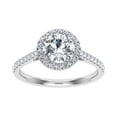 thumbnail image 1 of Oryn Jewel 1.6 Ct Round Cut Lab-Created Diamond Engagement Ring - 14K White Gold Over Solitaire with Hidden Halo for Women - Elegant Wedding Band for Her - Perfect Gift for Her on Any Occasion, 1 of 6