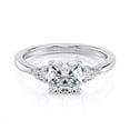 thumbnail image 1 of Oryn Jewel 1.6 Ct Three Stone Prong Set Engagement Ring - Cushion Cut Lab-Created Simulated Diamond - 14K White Gold Over Ring for Women - Ideal Wedding, Anniversary, & Proposal Gift, 1 of 6