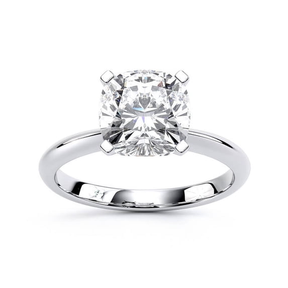 Oryn Jewel 1.8 Ct Cushion Cut Engagement Ring - Lab-Created Simulated Diamond in 14K White Gold Over - Classic Wedding Ring for Women - Prong Set Solitaire Ring for Proposals & Gifts
