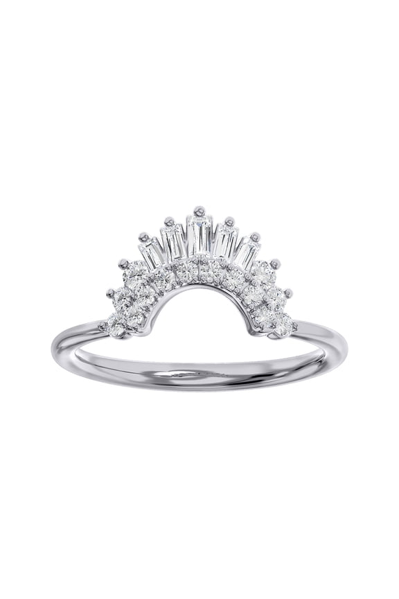 1.8 Ct Round Cut Lab Created Diamond Bands - 14K White Gold Plated Bands for Her - Sunburst Style Fine Wedding Bands - Wedding Proposal Bands for Her - Gorgeous Anniversary Gifts