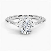 Oryn Jewel 2.5 Ct Oval Cut Lab Created Diamond Three Stone Ring - Design - 14K White Gold Over Engagement Ring for Women - Wedding Ring - Ideal Gift for Proposals or Celebrations