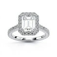 thumbnail image 1 of Oryn Jewel 2.7 Ct Emerald Cut Halo Rings - Lab-Created Simulated Diamond Ring - Wedding Jewelry for Women - Prong Setting Solitaire - Beautiful Gifts for Her - Birthday and Engagement Rings, 1 of 6