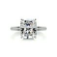 thumbnail image 1 of Oryn Jewel 2 Ct Lab-Created Radiant Cut Diamond Ring - 14K White Gold Over Solitaire with Accent Stones - Hidden Halo Setting for Women - Exquisite Engagement Ring - Jewelry Gift for Her, 1 of 6