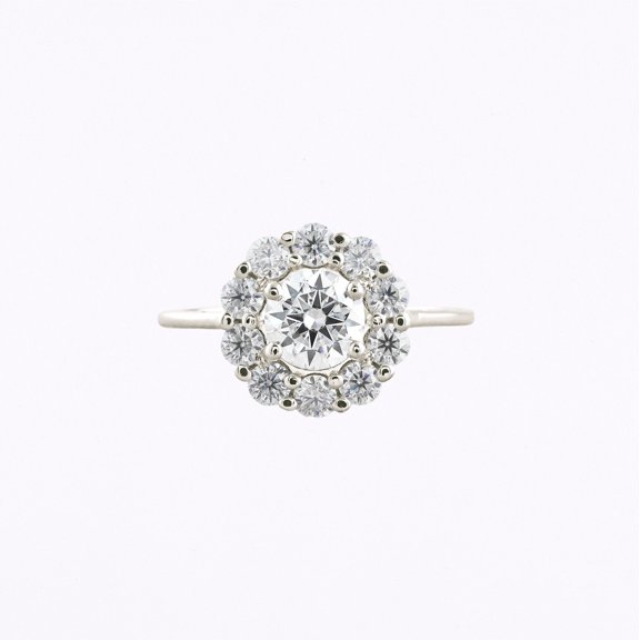 Oryn Jewel 2 Ct Round Cut Brilliant Diamond Ring - 14K White Gold Over - Lab-Created Simulated Diamond - Classic Solitaire Ring for Women - Exquisite Design for Everyday Elegance - Prong Set Ring