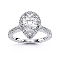Oryn Jewel Pear Cut Excellent 1.5 Ct Diamond Ring For Women's - 14k White Gold Over Rings - Single Stone Rings for Women's - Solitaire Diamond Rings - Surprise Diamond Ring for Women's