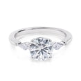 thumbnail image 1 of Oryn Jewel Round Cut Three Stone 1.6 Ct Engagement Ring - Lab-Created Simulated Diamond - 14K White Gold Over Rings - Classic Solitaire Wedding Ring for Women - Gift for Special Occasions, 1 of 6