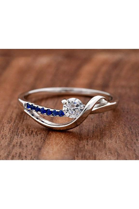 ry 1.5 Ct Round Cut Moissanite Bands - 14K White Gold Plated Wedding Bands - Stunning Criss Cross Anniversary Rings - Stackable Clearance Bands - Everyday Fine Jewelry