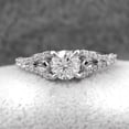 thumbnail image 1 of Oryn Jewelry 1.8 Ct Round Moissanite Ring - 14K White Gold Plated Rings - Split Shank Engagement Ring for Women - Fine Moissanite Daily Jewelry, 1 of 6