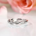 thumbnail image 1 of Oryn Jewelry 1 Ct Brilliant Round Cut Moissanite Ring - 14K White Gold Plated Wedding Anniversary Ring - Twisted Infinity Cross Over Engagement Ring - Promise Gift for Women, 1 of 4