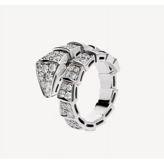 Oryn Jewelry 14K White Gold Plated Gift Rings - 1.1 Ct Round Cut Moissanite Rings - Prong Set Engagement Wedding Ring - Sneck Design Gift Jewelry