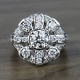 thumbnail image 1 of Oryn Jewelry 2.1 Ct Round Brilliant Cut Moissanite Rings - 14K White Gold Plated Solitaire Rings - Vintage Halo Milgrain Inspired Rings for Women - Classic Wedding Engagement Ring, 1 of 4