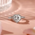 thumbnail image 1 of Oryn Jewelry 2.3 Ct Heart Cut Moissanite Ring - 14K White Gold Plated Solitaire Band - Accent Mid-Century Style Engagement Ring - Special Gift for Women, 1 of 4