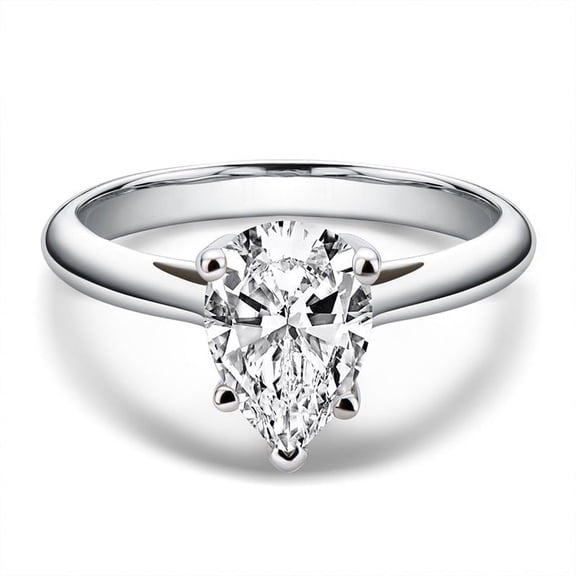 Oryn Jewelry 2.4 Ct Round Cut Moissanite Ring - Five-Stone Anniversary Band - 14K White Gold Plated - Stacking Wedding Ring for Her