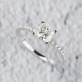 thumbnail image 1 of Oryn Jewelry Radiant Cut 1.73 Ct Excellent Moissanite Ring - 14K White Gold Plated Anniversary Ring - Classic Engagement Wedding Jewelry for Her, 1 of 4