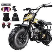 Oryxearth OGMR105 Max Mini Dirt Bike, 105cc 4-Stroke Gas Powered Off Road Bike for Teens and Adult, 28mph, Up to 165 LBS, Racing Yellow