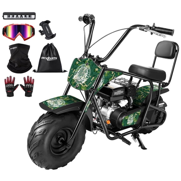 Oryxearth Max OGM99 Gas Powered Mini Dirt Bike,99CC 4 Stroke Off Road Bike for Teens and Adults,up to 18 MPH, Green