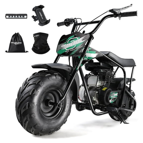 Oryxearth OGMR105 Upgrade Mini Dirt Bike, 105cc 4-Stroke Gas Powered Off Road Bike for Teens and Adult, 24mph, Racing Green