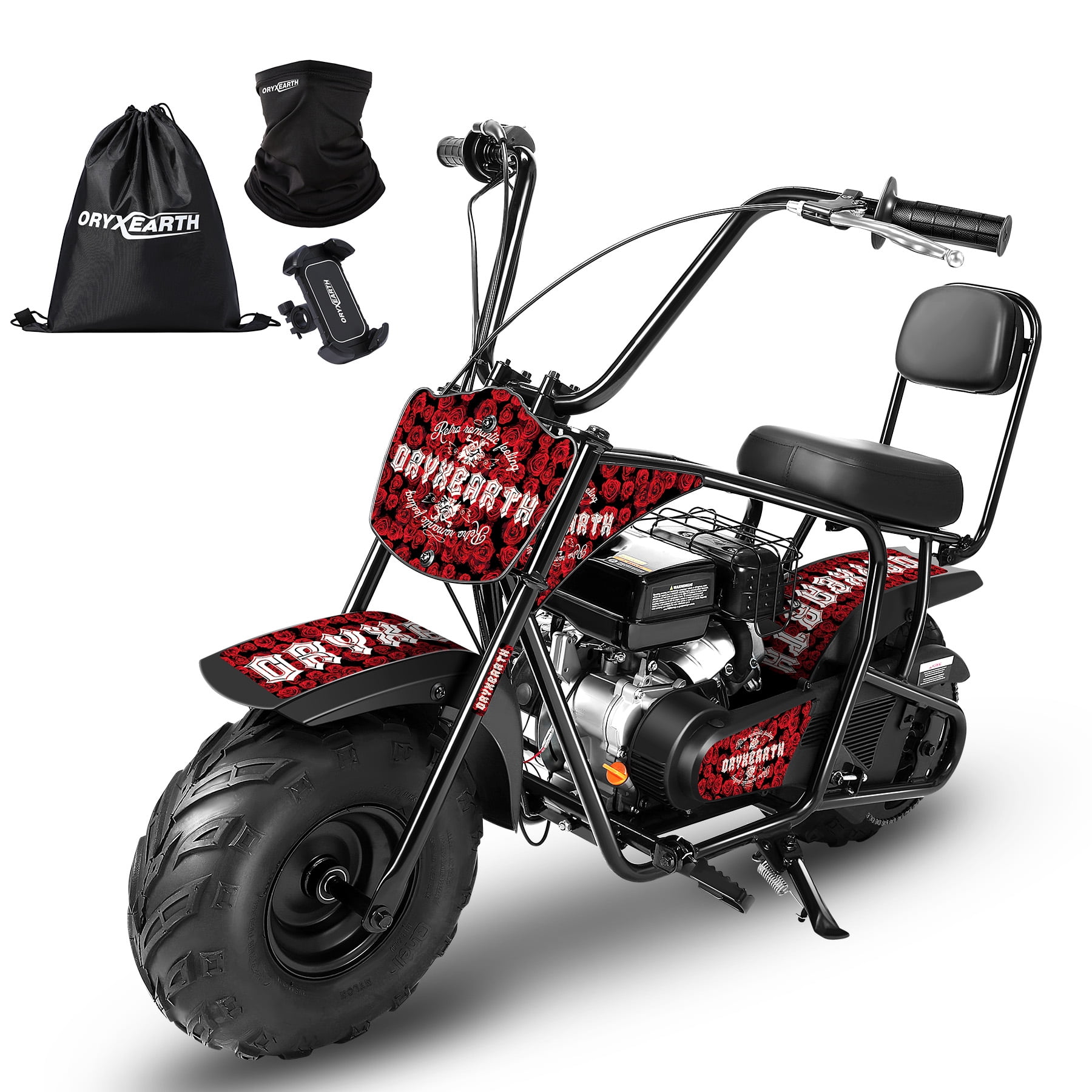 Oryxearth Basic OGM99 Gas Powered Mini Dirt Bike,99CC 4 Stroke Off Road Bike for Teens and Adults,up to 18 MPH, Red