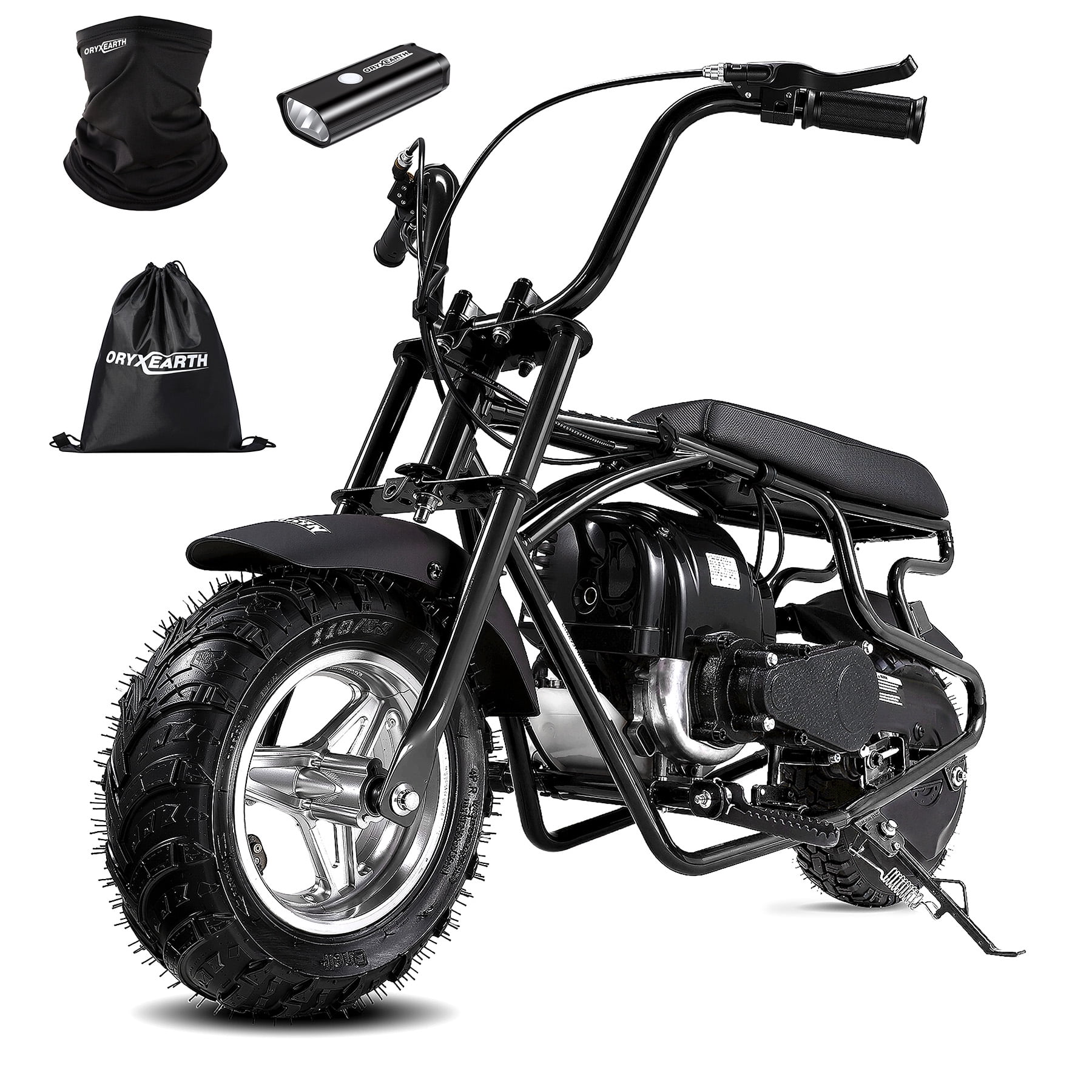 Oryxearth OM-40 Mini Gas Bike for Teens, Off-Road Dirt Bike, Gas Powered 4-Stroke Pocket Bike, Easy Assembly, Black
