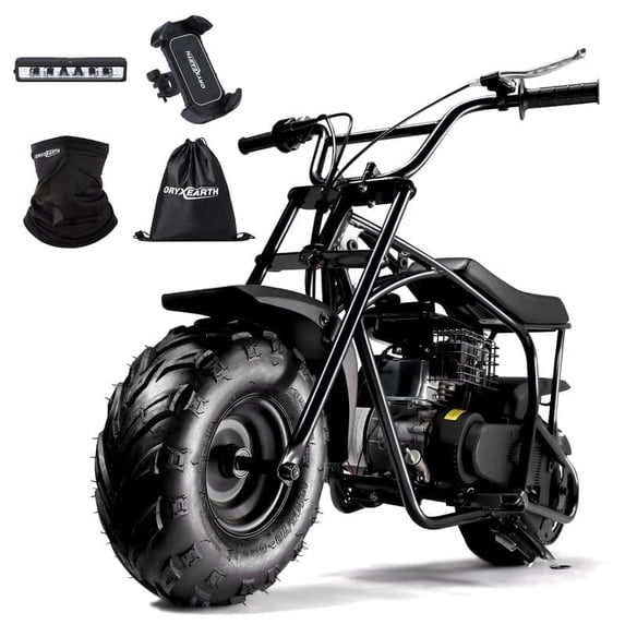 Oryxearth OGM105 Plus 4-Stroke Mini Bike, 105CC Gas Powered Dirt Bike,Off-Road Trail for Adult, up to 30 Mph, Black