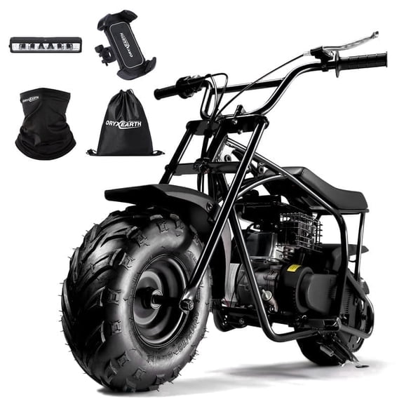 Oryxearth OGM105 Plus 4-Stroke Mini Bike, 105CC Gas Powered Dirt Bike,Off-Road Trail for Adult, up to 30 Mph, Black