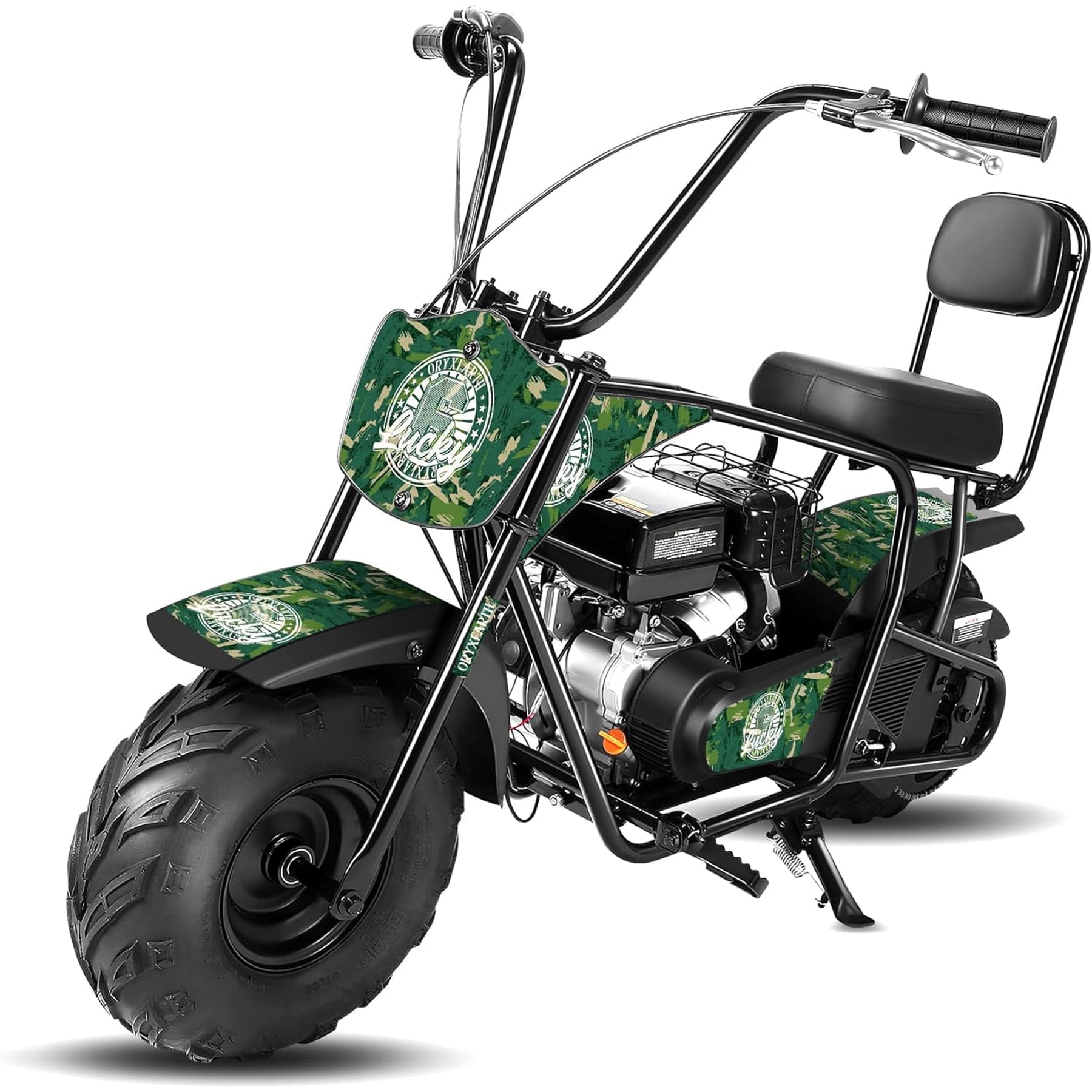 Oryxearth Mini Bike for Kids Motorcycle Gas Power Dirt Bike 99cc 4 Stroke Ride on Toys Green