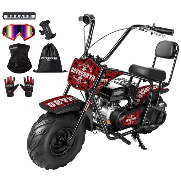 Oryxearth Basic OGM99 Gas Powered Mini Dirt Bike,99CC 4 Stroke Off Road Bike for Teens and Adults,up to 18 MPH, Red