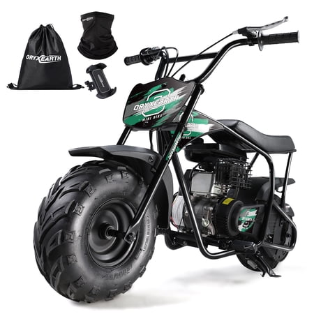 Oryxearth OGMR105 Basic Mini Dirt Bike, 105cc 4-Stroke Gas Powered Off Road Bike for Teens and Adult, 28mph, Up to 165 LBS, Racing Green