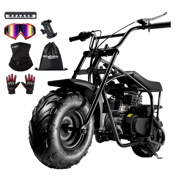 Oryxearth OGM105 Max 4-Stroke Mini Bike, 105CC Gas Powered Dirt Bike,Off-Road Trail for Adult, up to 28 Mph, Black