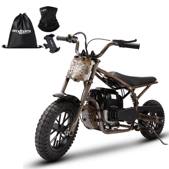 Oryxearth OGM37 Basic 4-Stroke Mini Bike, 37.7CC Handmade Gas Power Off Road Trail, up to 16 mph, Retro
