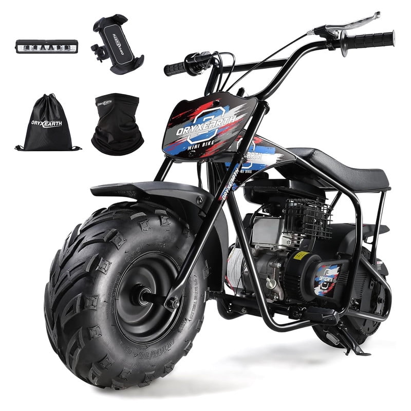Oryxearth OGMR105 Upgrade Mini Dirt Bike, 105cc 4-Stroke Gas Powered Off Road Bike for Teens and Adult, 24mph, Racing Blue