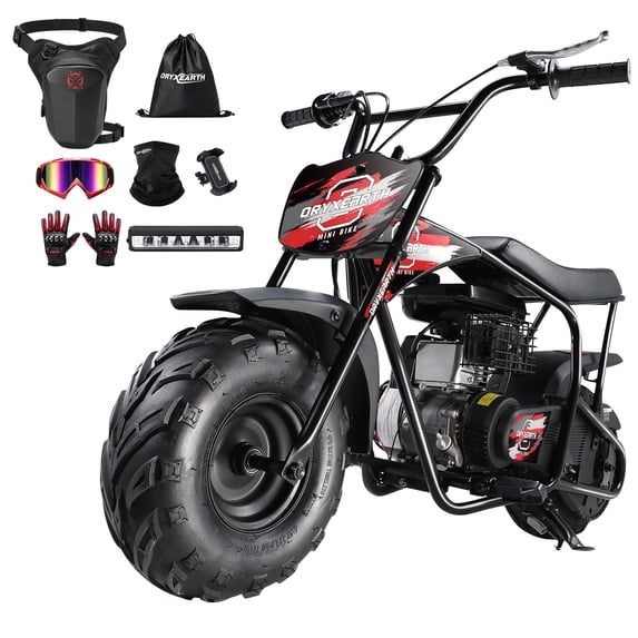 Oryxearth OGMR105 Max Mini Dirt Bike, 105cc 4-Stroke Gas Powered Off Road Bike for Teens and Adult, 30mph, Up to 165 LBS, Racing Red
