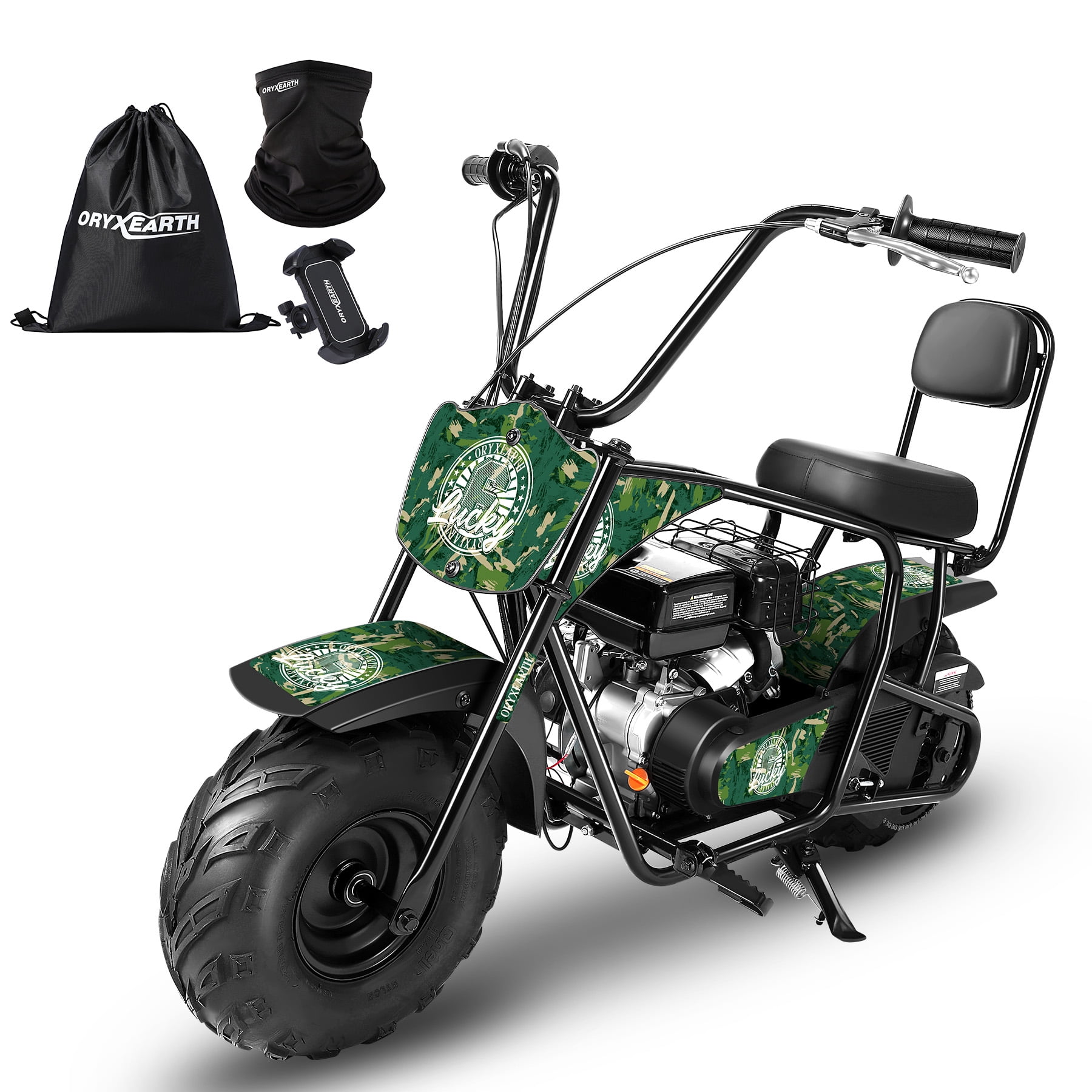 Oryxearth Basic OGM99 Gas Powered Mini Dirt Bike,99CC 4 Stroke Off Road Bike for Teens and Adults,up to 18 MPH, Green