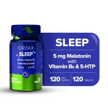 Orzax Sleep Well - Melatonin 5 mg, Vitamin B6 & 5-HTP Supplement - Restful Sleep Vitamins for Adults (120 Tablets)