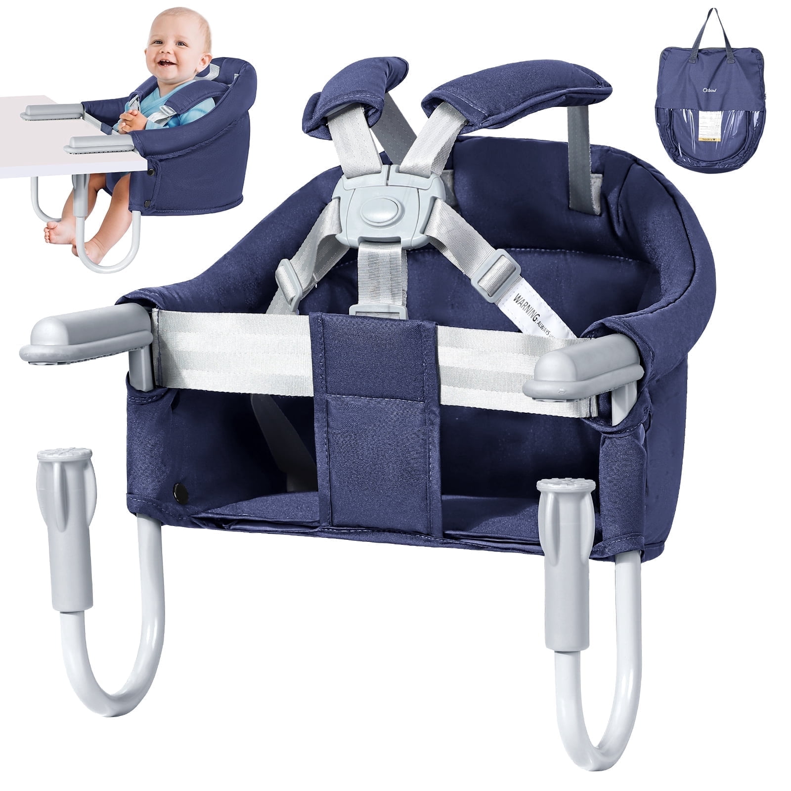 Orzbow Hook On High Chair, Portable High Chair for Babies- Fits Tables ...