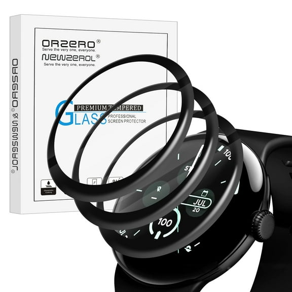 Orzero (3 Pack) Watch Screen Protector Compatible for Google Pixel Watch 3 41mm, PMMA (Not Tempered Glass) Ultra Thin High Definition Full Coverage Anti-Scratch