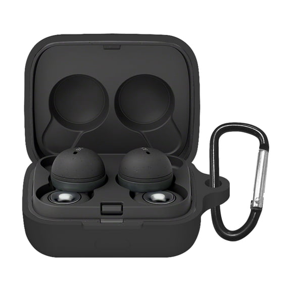 Orzero Compatible for Sony Linkbuds WF-L900 Silicone Case, Reinforced Anti-Scratch Shock Resistant Full Body Protective Cover for Sony Linkbuds Charging Case, Black