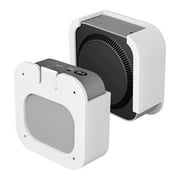 Orzero Under Desk Mount Compatible for 2024 Mac Mini M4/M4 Pro, VESA Monitor Stand Wall Holder Heat Dissipation Design Space Saving Storage Bracket - White