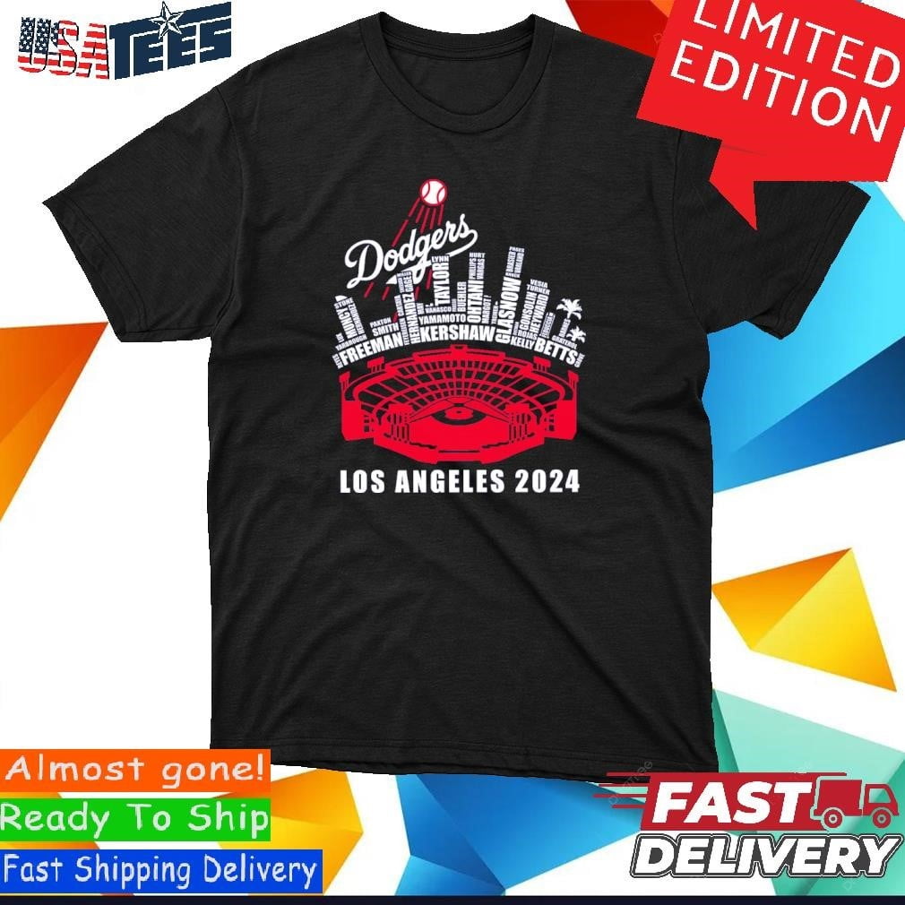 Os Angeles Dodgers Stadium Players Name Los Angeles 2024 Shirt