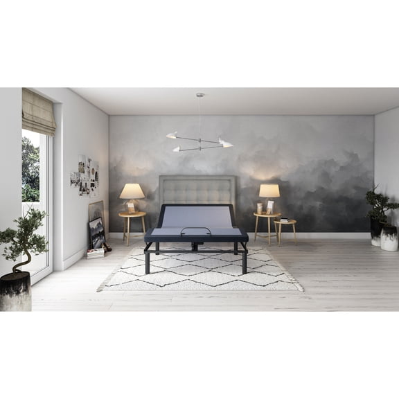 Os3 Queen Adjustable Bed Rack, Head & Foot Positioning Alterations, 3 Massage Modes, 850lb Capacity, Blue Queen-size Platform, Alteration, Vibration Types, Weight Holding,