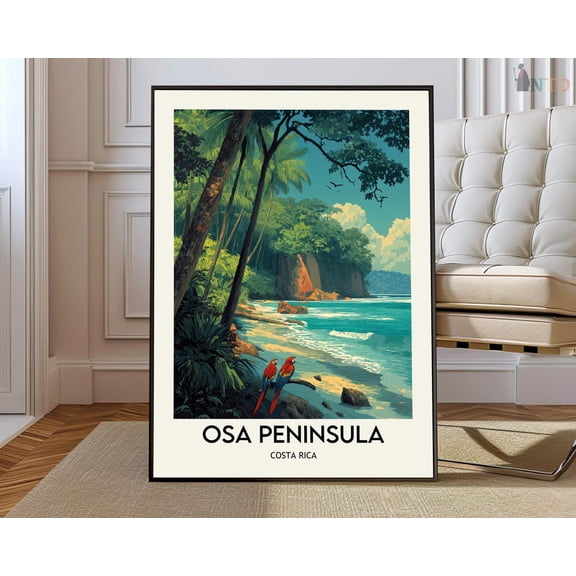 Osa Peninsula Rainforest Poster, Unframed Paper Poster 8x10in