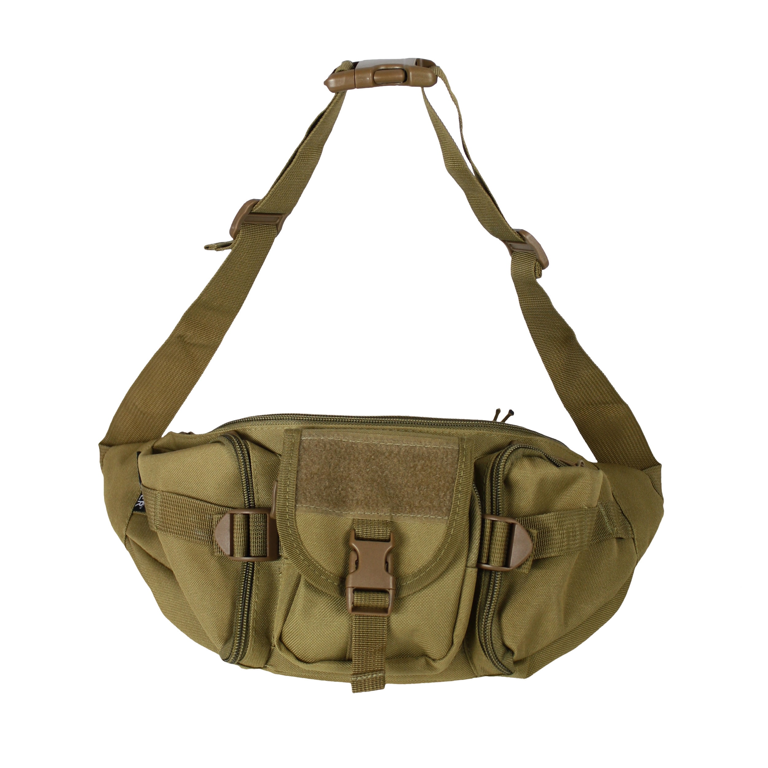 Osage River Fishing Tackle Bag, Waist Fanny Pack Portable Storage,  Crossbody Sling Bag, Khaki 