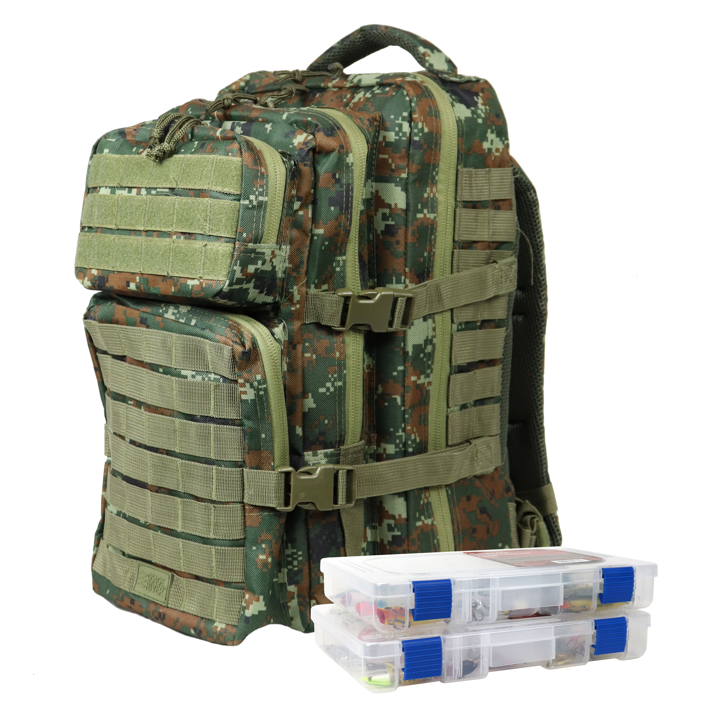 Osage River Fishing Backpack Tackle and Rod Storage - Camo