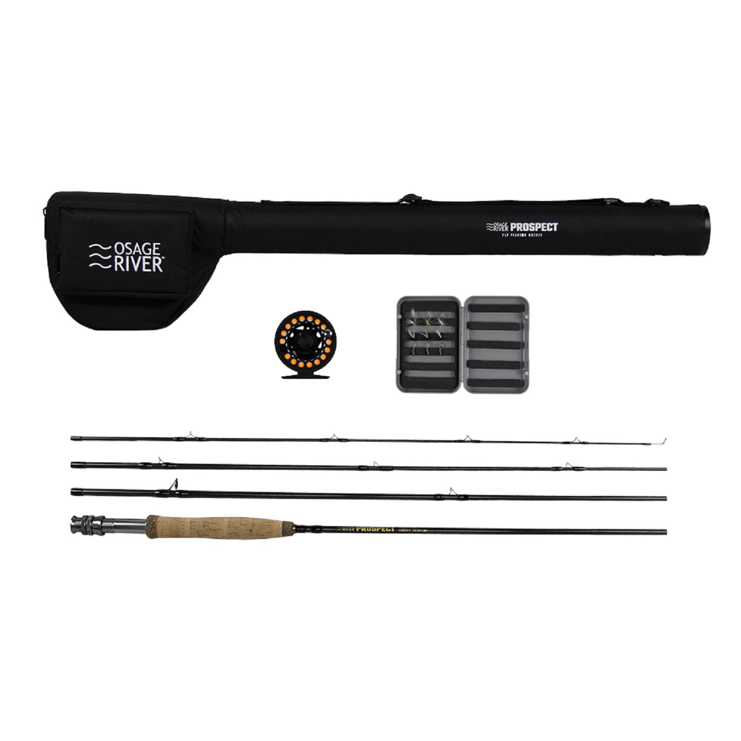Osage River Prospect Complete Fly Fishing Rod and Reel Combo Pkg-5/6  9ftLength 