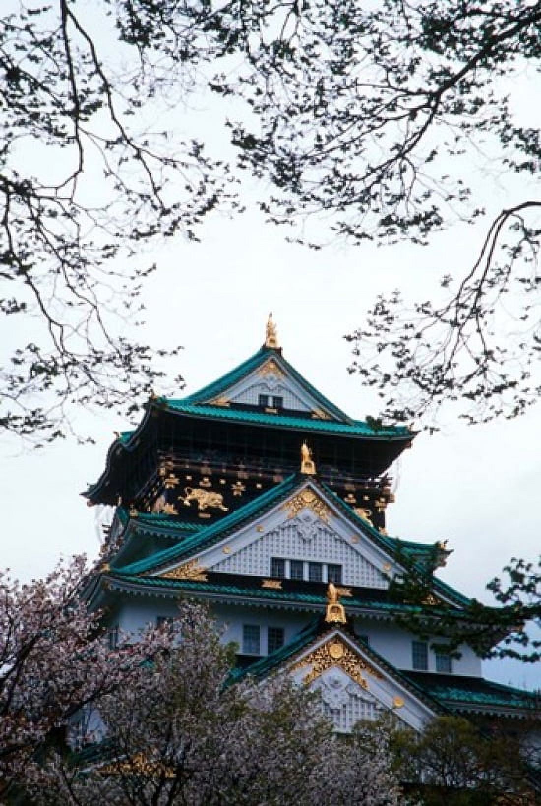 Osaka Castle and Cherry Blossom Trees Osaka Japan Canvas Art - Jaynes Gallery DanitaDelimont (18 x 26)