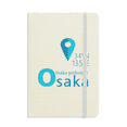 thumbnail image 1 of Osaka Geography Coordinates Trave Notebook Official Fabric Hard Cover Classic Journal Diary, 1 of 3