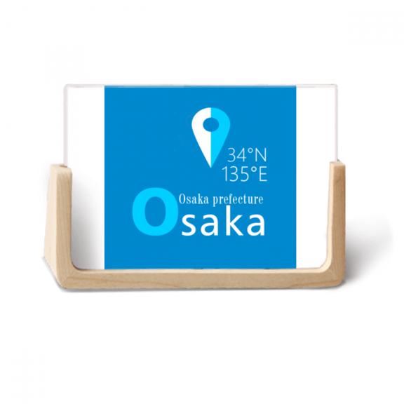 Osaka Geography Coordinates Trave Photo Wooden Photo Frame Tabletop Display