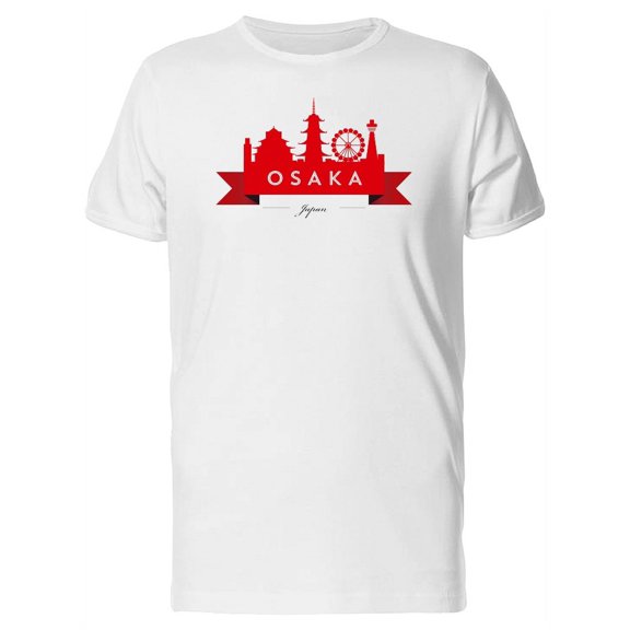 Osaka, Japan Red Ribbon T-Shirt Men -Image by Shutterstock, Male XX-Large