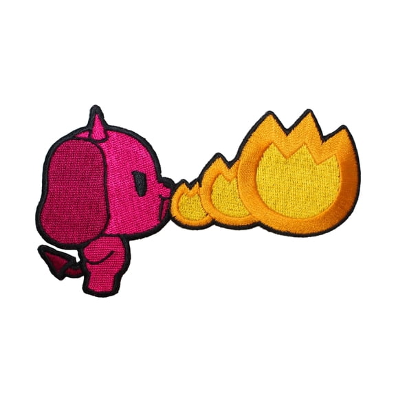 Osaka Popstar Red Devil Dog Patch Band Mascot Anime Punk Rock Iron On Applique